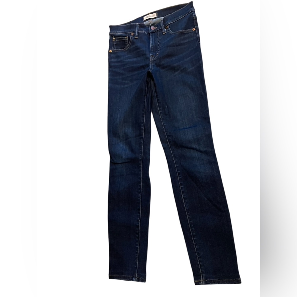 Madewell High-Rise Skinny‎ Jeans 9” Dark Blue Denim Size 26 - Picture 2 of 10